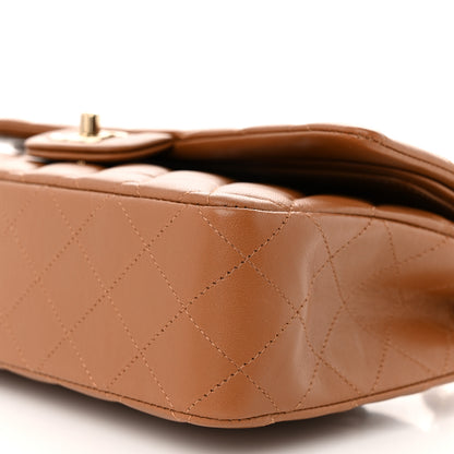 Chanel Lambskin Quilted Medium Double Flap Brown 10 of 12