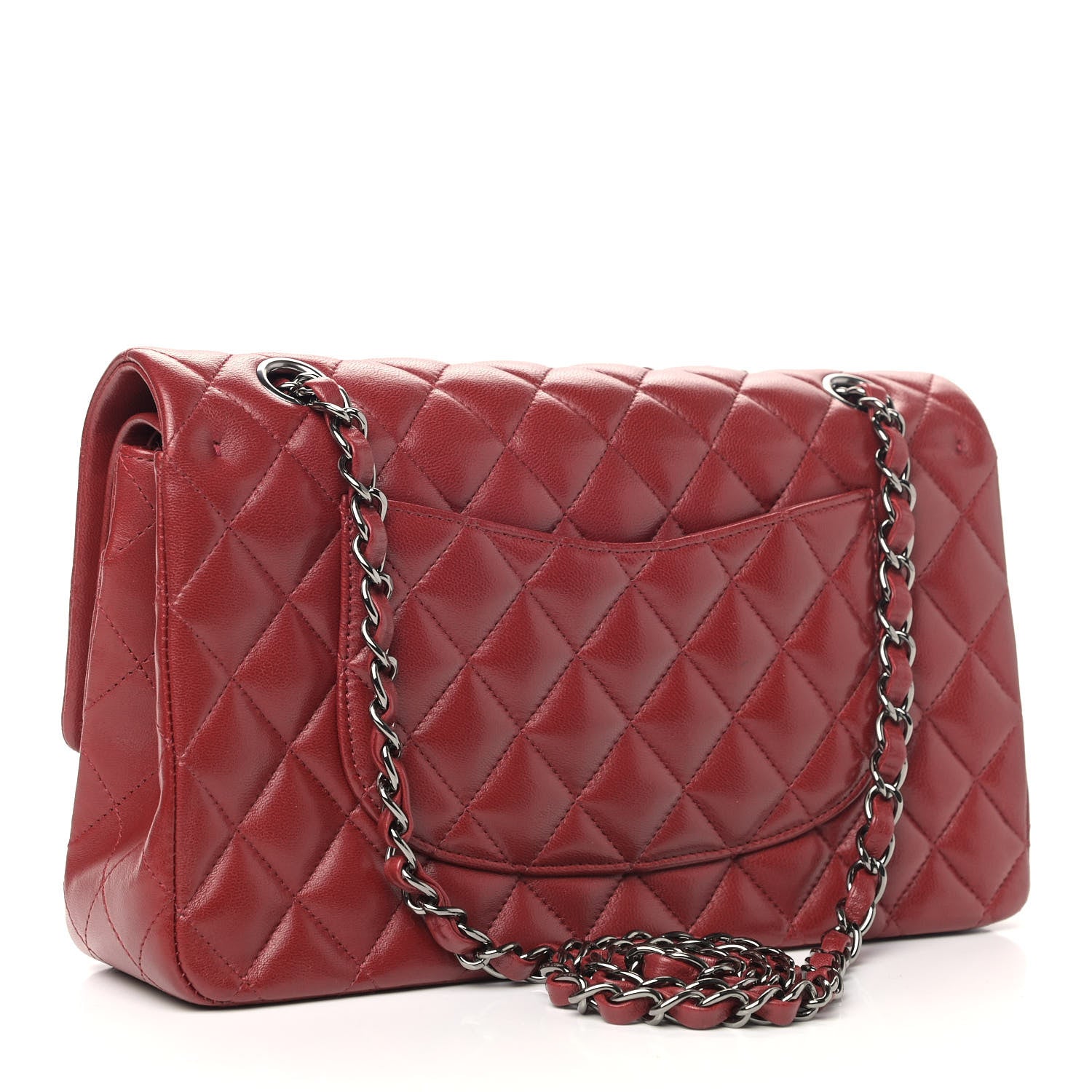 Chanel Lambskin Quilted Medium Double Flap Red 2 of 7