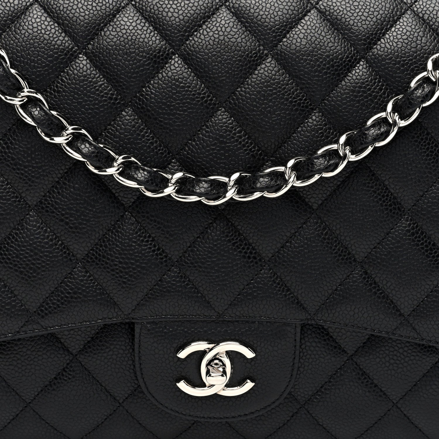 Chanel Caviar Quilted Maxi Single Flap Black 8 of 10