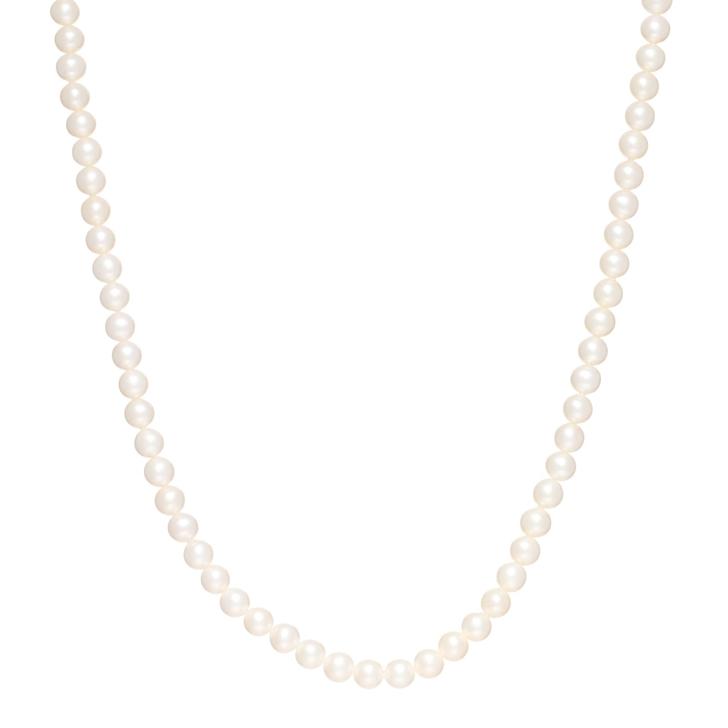 Sterling Silver Freshwater Pearl 5-6mm Ziegfeld Necklace