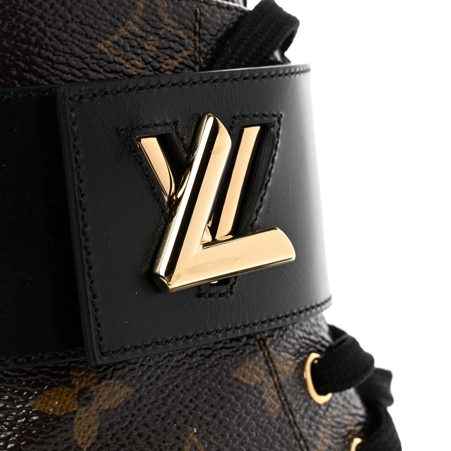 Louis Vuitton Calfskin Monogram Wonderland Flat Ranger Boots 40 Black 9 of 10
