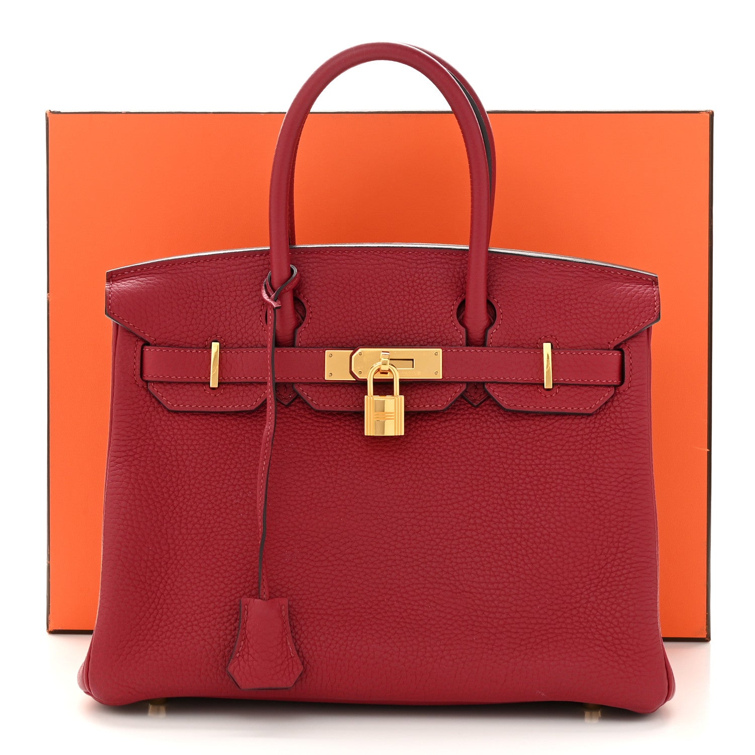 Hermes Taurillon Clemence Birkin 30 Rouge Grenat 3 of 12