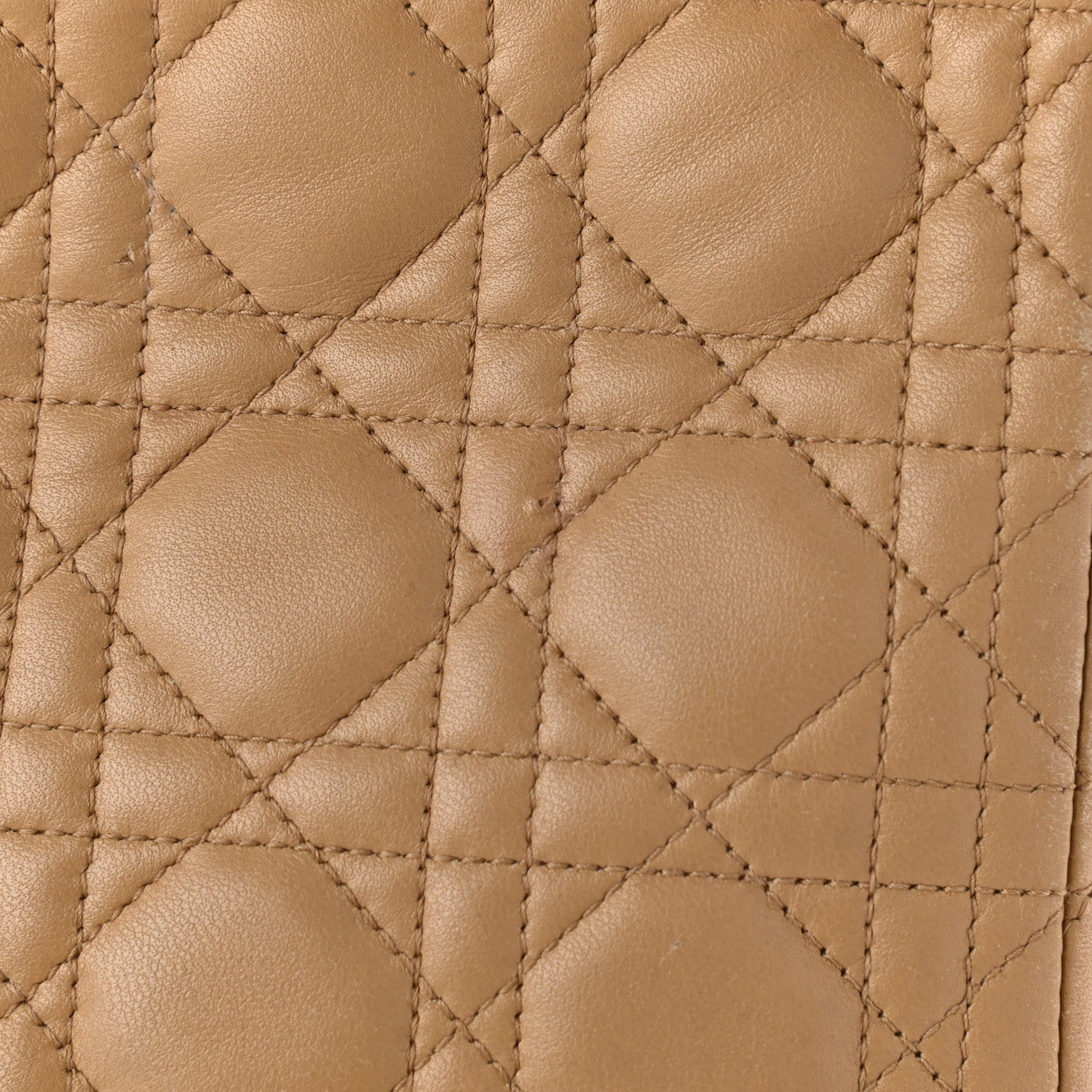 Christian Dior Lambskin Cannage Medium Lady Dior Beige 11 of 24