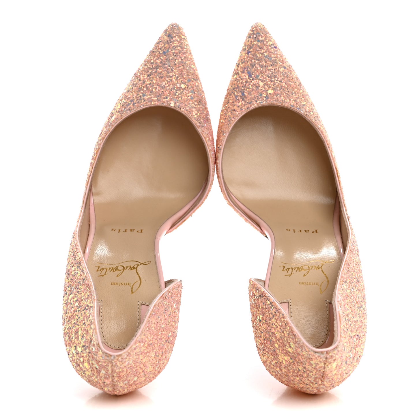 Patent Glitter Iriza 100 Pumps 38.5 Peach