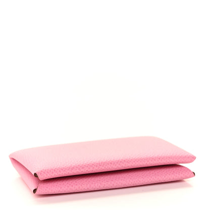 Hermes Epsom Calvi Card Case 5P Pink 4 of 8