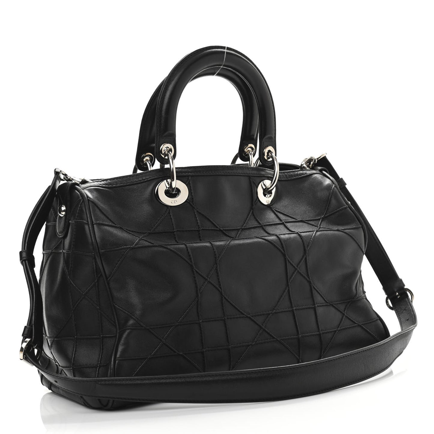 Lambskin Cannage Granville Polochon Black