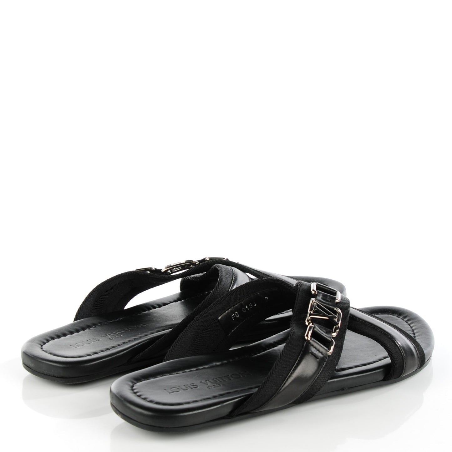 Leather Atoll Thong Sandals 9 Black