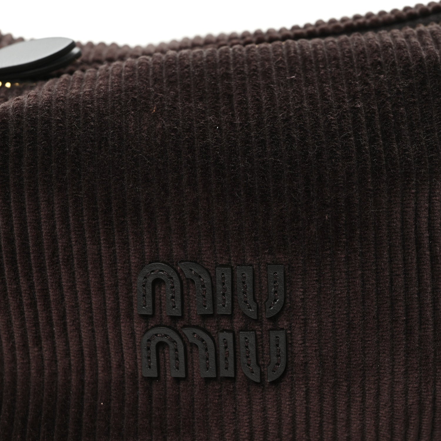 Miu Miu Corduroy Pouch Bag Ebony Baltic Blue 7 of 10