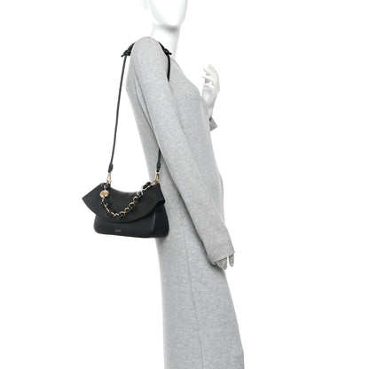 Loewe Smooth Calfskin Donut Chain Medium Ola Shoulder Bag Black 2 of 9