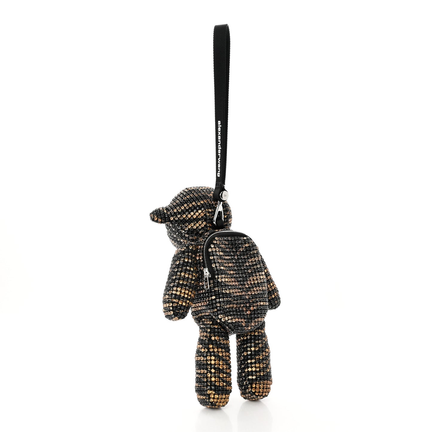 Crystal Mesh Tiger Beiress Wristlet Black Multicolor