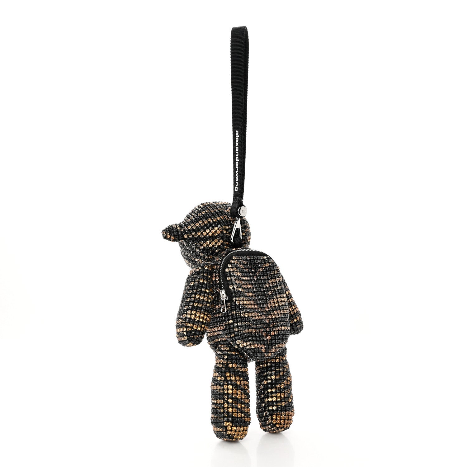 Alexander Wang Crystal Mesh Tiger Beiress Wristlet Black Multicolor 3 of 8