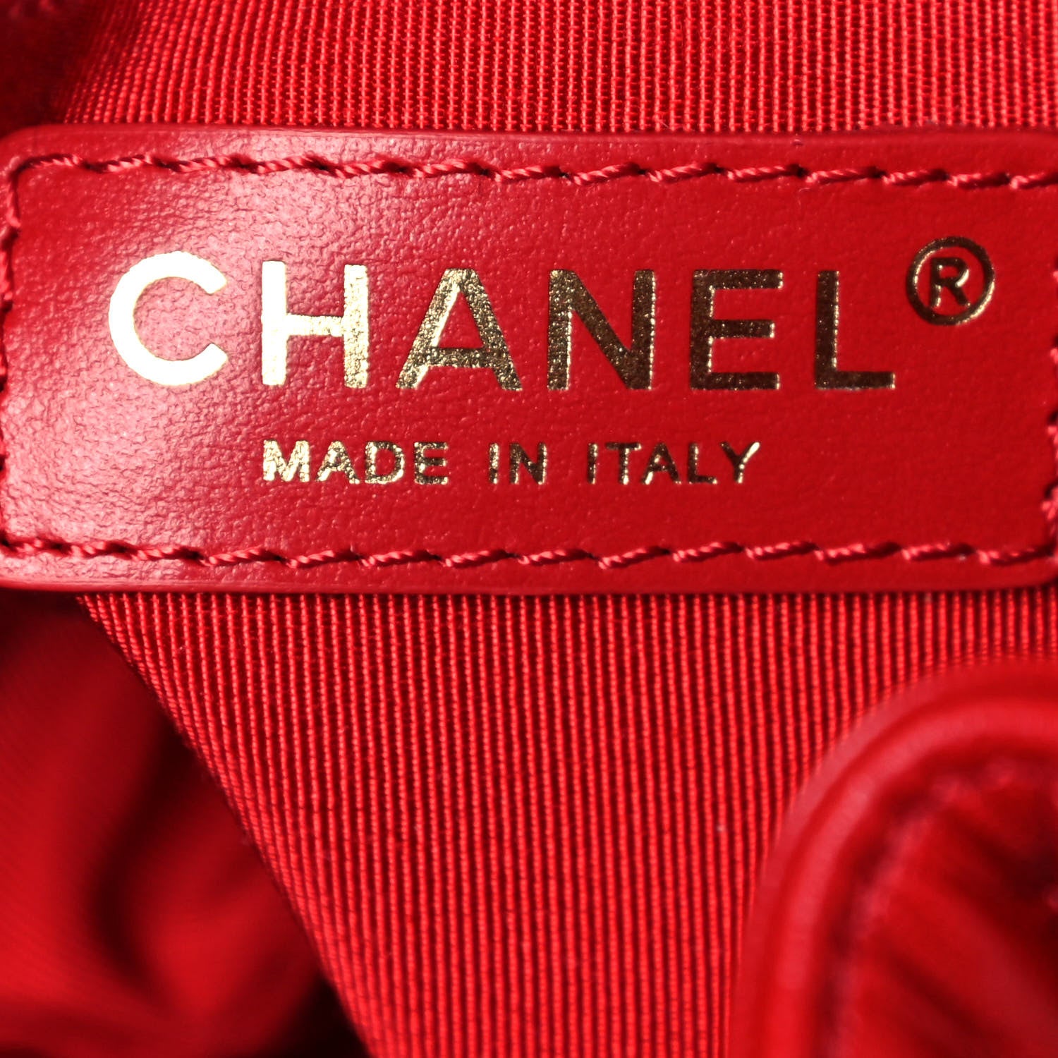Chanel Lambskin Quilted CC Dweller Drawstring Bucket Bag Red 6 of 13