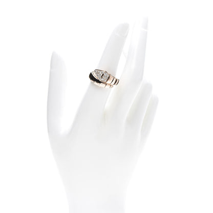 Bulgari 18K Rose Gold Diamond Serpenti Viper Ring L 2 of 5