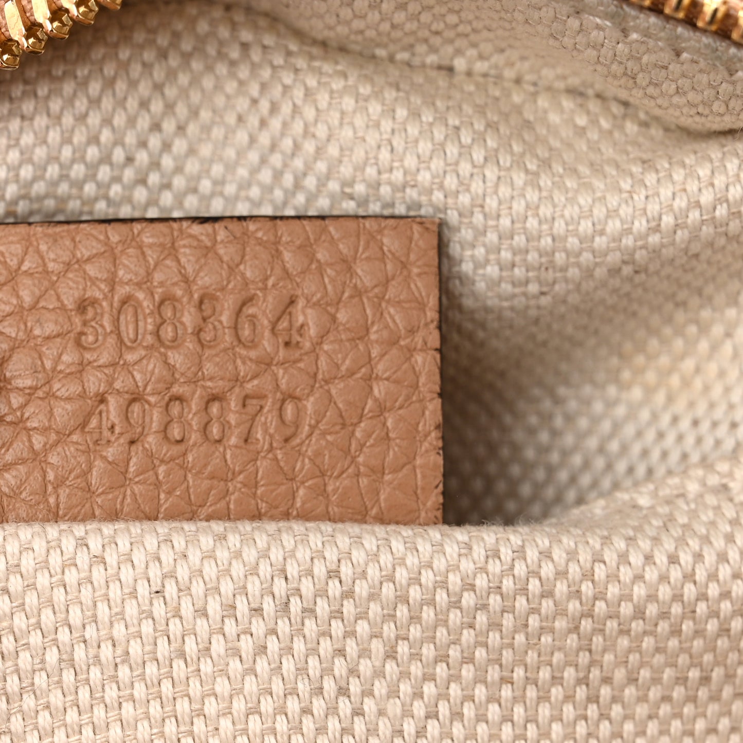 Pebbled Calfskin Small Soho Disco Bag Camelia