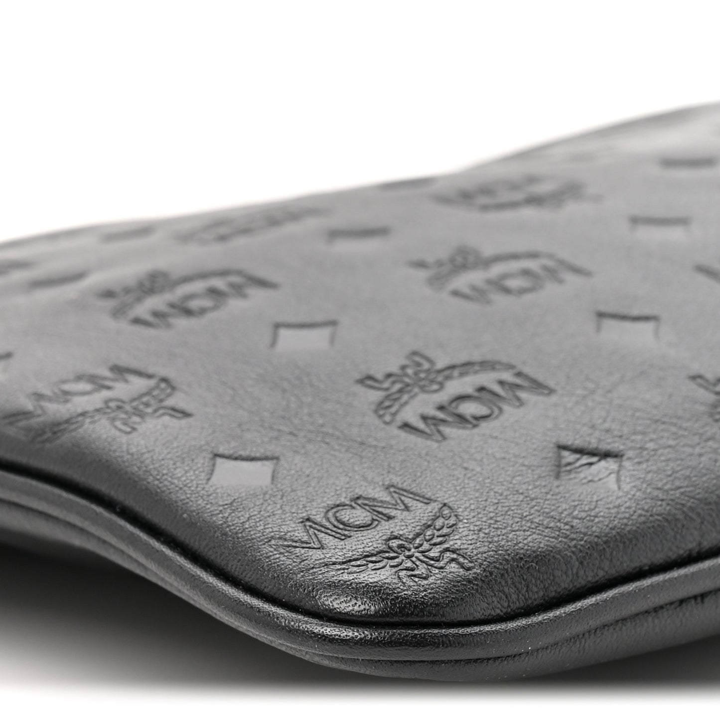Calfskin Ottomar Monogram Aren Crossbody Pouch Black