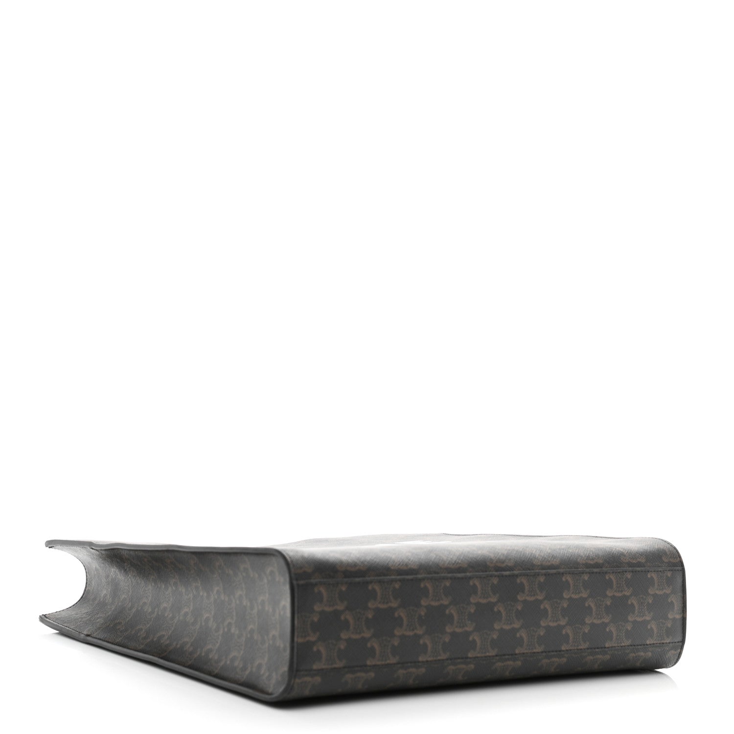Celine Triomphe Canvas Calfskin Medium Vertical Cabas Black 4 of 11