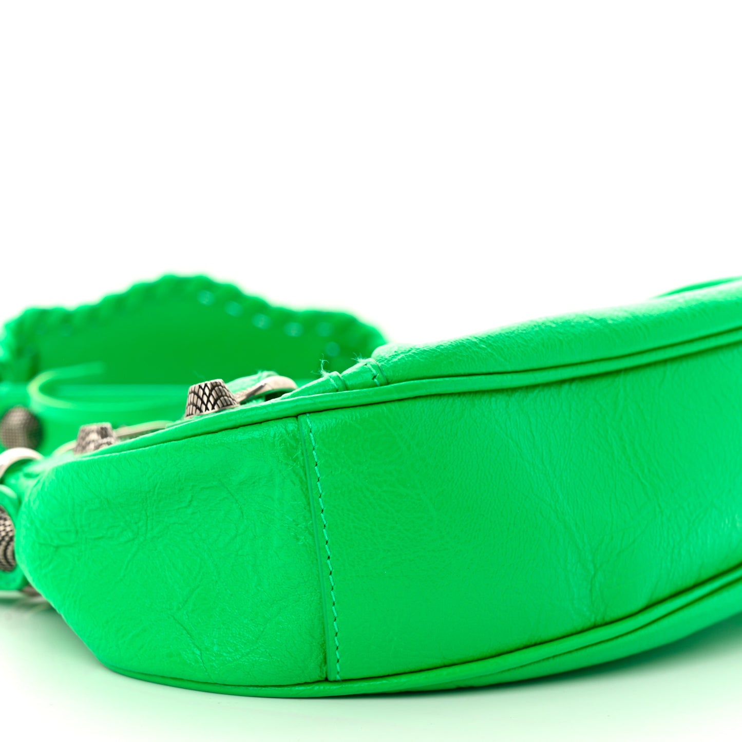Agneau Arena Le Cagole Shoulder Bag XS Vivid Green