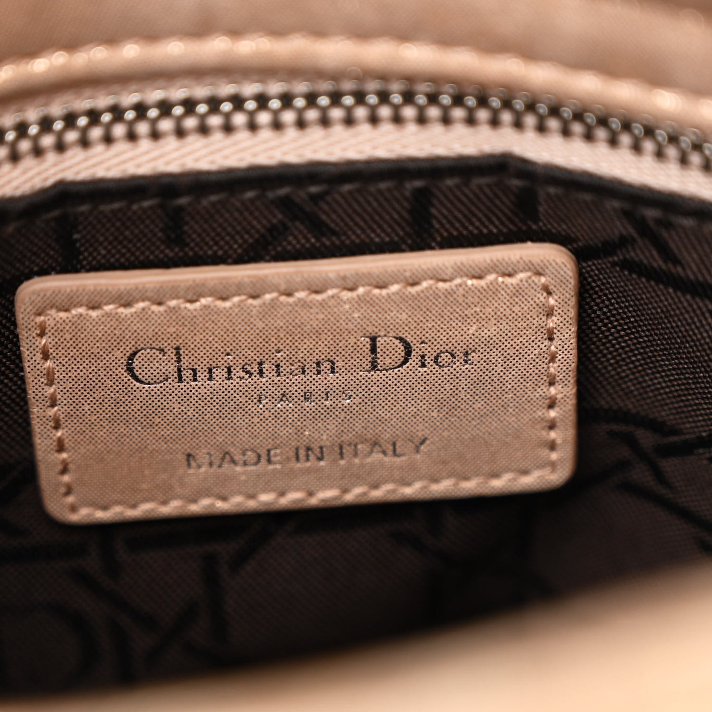 Metallic Nubuck Cannage Mini Lady Dior Gold