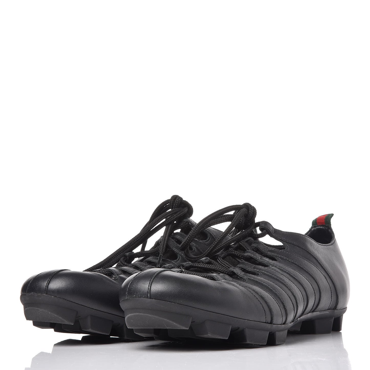 Calfskin Mens Lion Head Web Sneakers 8.5 Black
