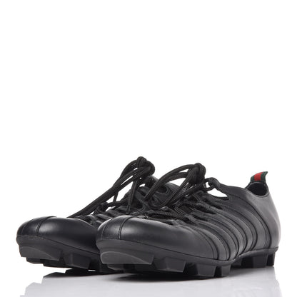 Gucci Calfskin Mens Lion Head Web Sneakers 8.5 Black 3 of 8