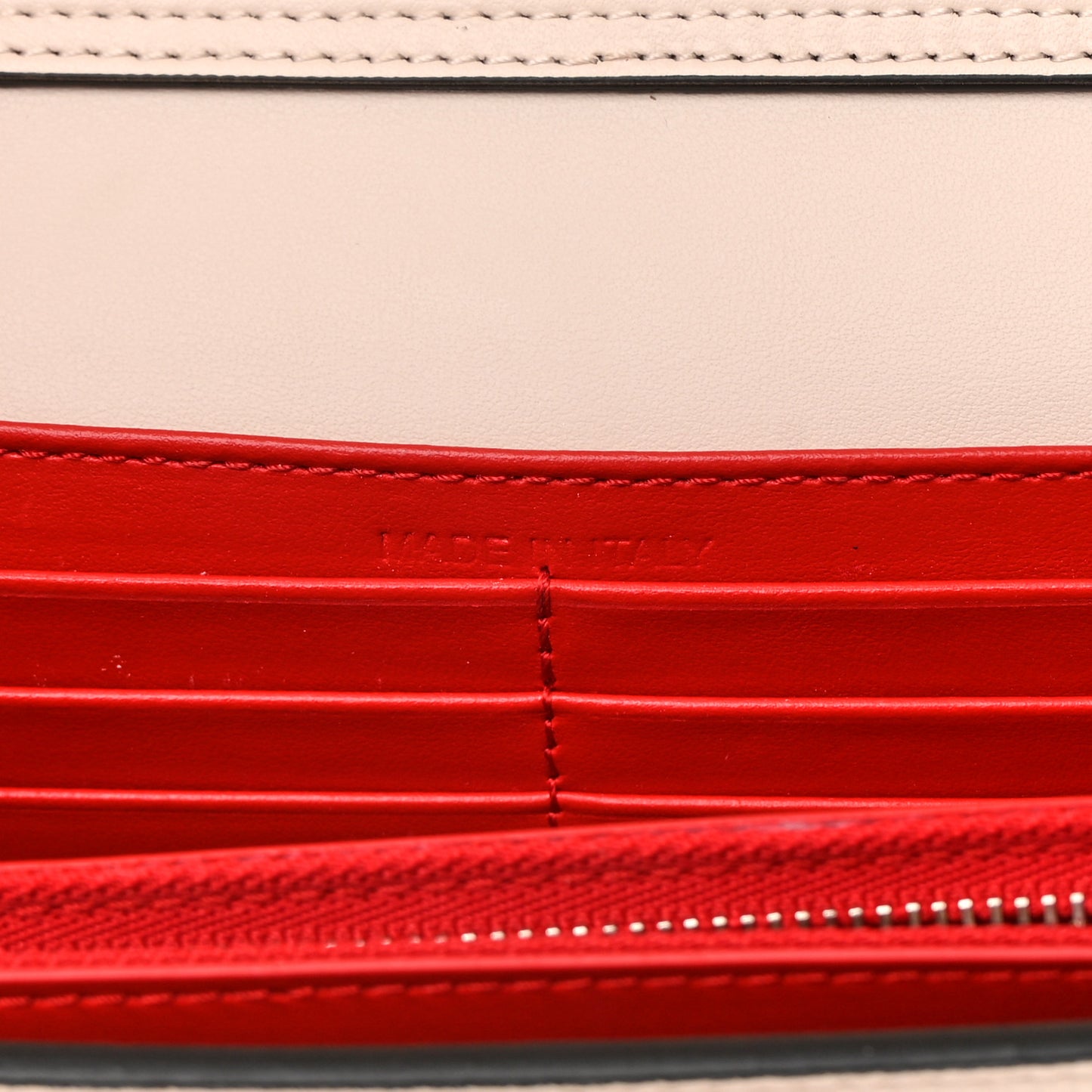 Grained Calfskin Spikes Loubinthesky Paloma Clutch Leche