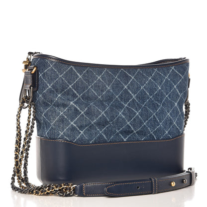 Chanel Denim Calfskin Medium Gabrielle Hobo Blue 5 of 10