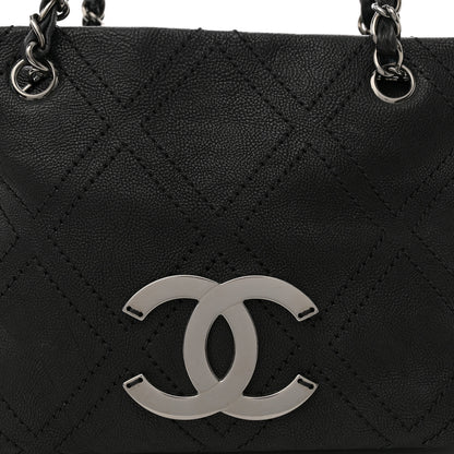 Chanel Calfskin Small Diamond Stitch Tote Black 8 of 10