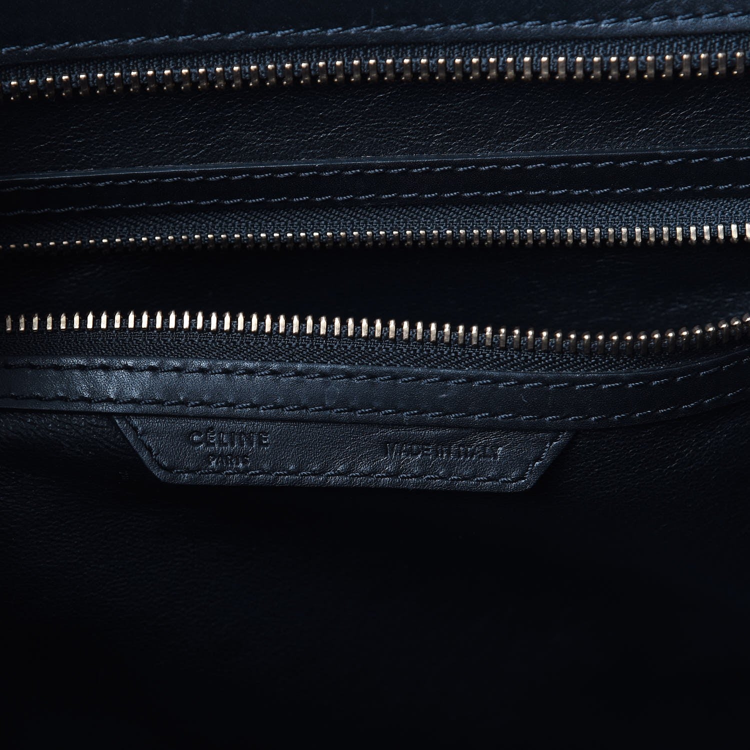 Celine Pony Hair Tri-color Mini Luggage Royal Blue 6 of 7