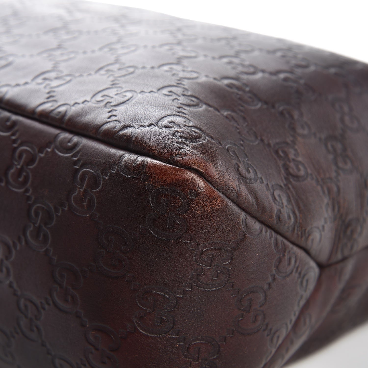 Gucci Guccissima Medium Horsebit Chain Hobo Dark Brown 9 of 13