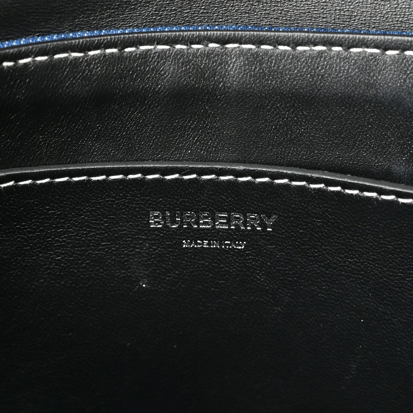 Denim Medium Print Note Crossbody Bag Blue