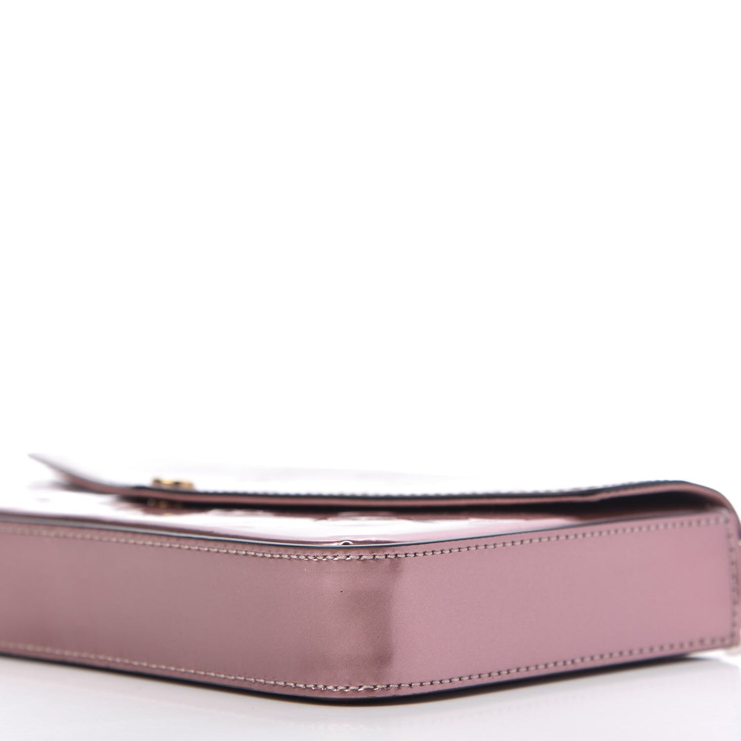 Vernis Pochette Felicie Chain Wallet Metallic Pale Pink