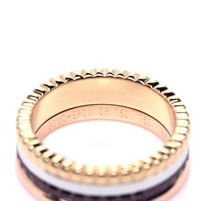 Boucheron 18K Pink Yellow White Gold PVD Small Quatre Classique Ring 50 5.25 3 of 5