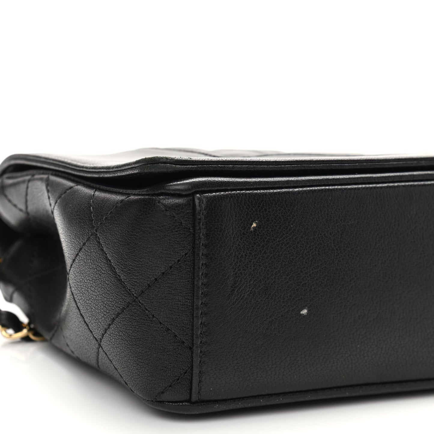 Sheepskin Quilted Vintage Mademoiselle Flap Black