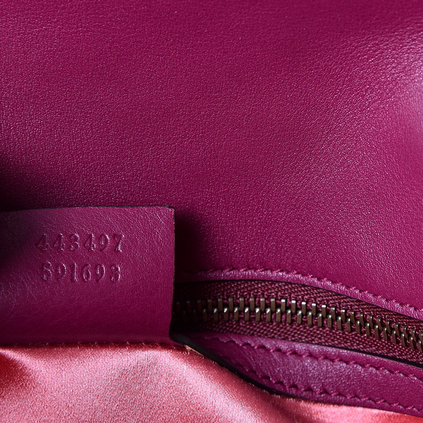 Velvet Matelasse Small GG Marmont Shoulder Bag Fuchsia Violet Cyclamen