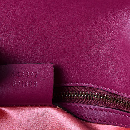 Gucci Velvet Matelasse Small GG Marmont Shoulder Bag Fuchsia Violet Cyclamen 6 of 9