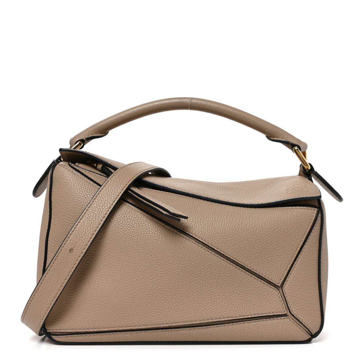 Loewe Grained Calfskin Small Puzzle Bag Sand 1 of 9
