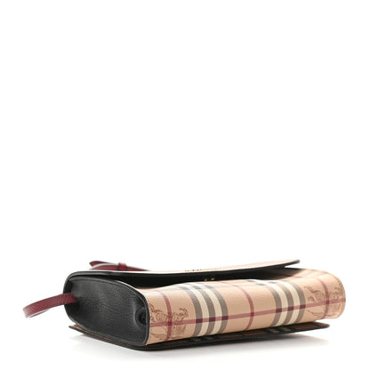 Burberry Derby Calfskin Haymarket Check Small Loxley Crossbody Bright Toffee Multicolor 4 of 8