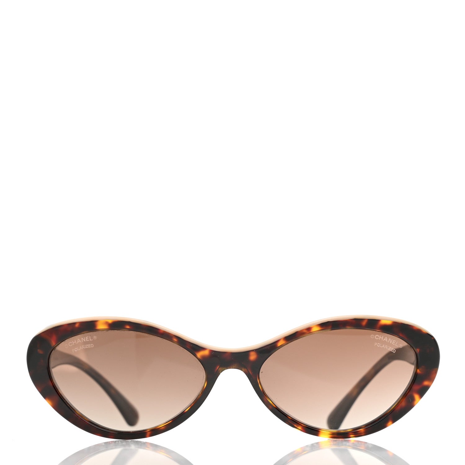 Chanel Acetate Oval Sunglasses 5416 Tortoise Beige 2 of 9