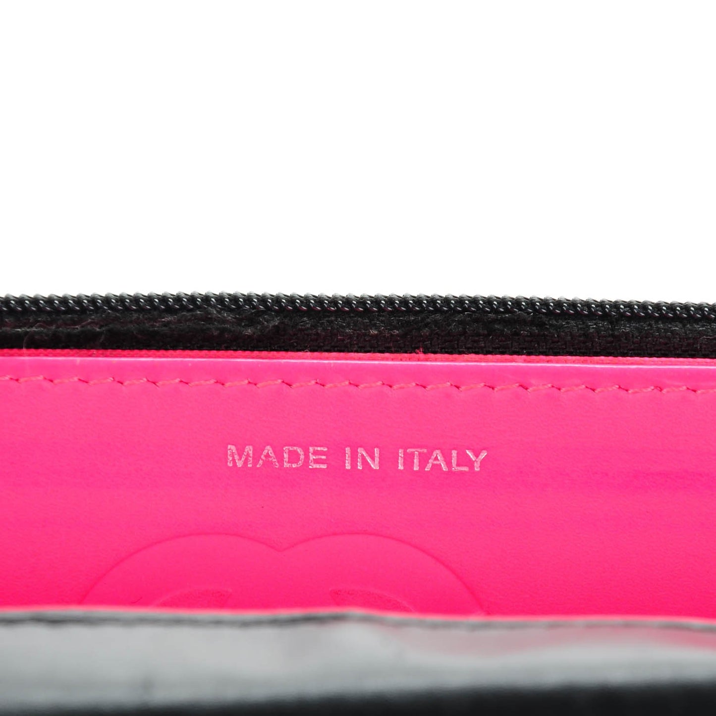 Calfskin Quilted Cambon Wallet On Chain WOC Black