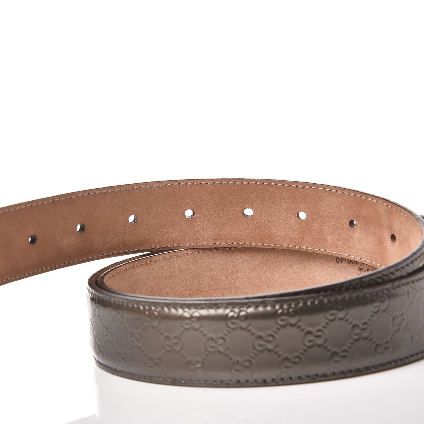 Shine Microguccissima Interlocking G Belt 100 40 Acero