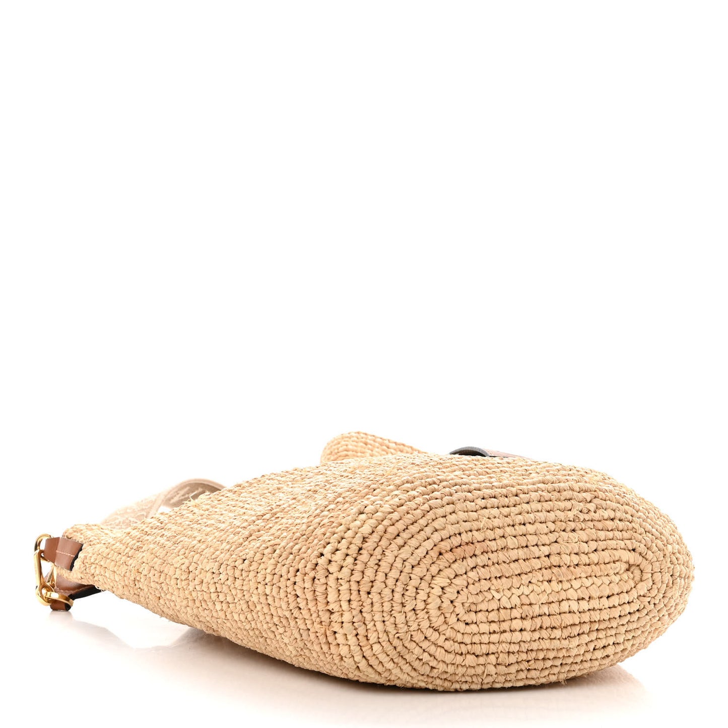 Raffia Mini Slit Tote Bag Natural Tan