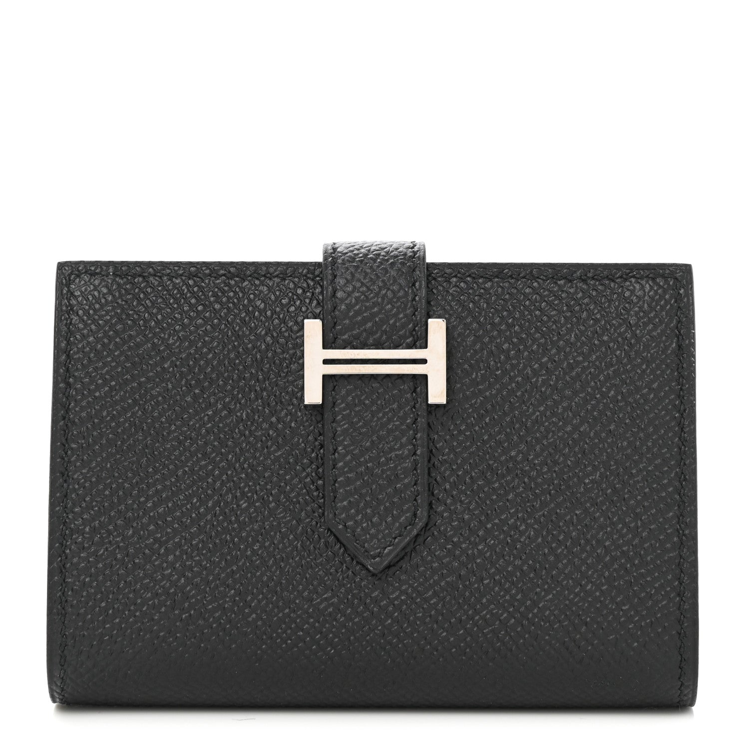 Hermes Epsom Mini Bearn Wallet Black 1 of 8