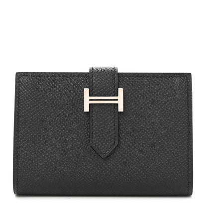 Hermes Epsom Mini Bearn Wallet Black 1 of 8