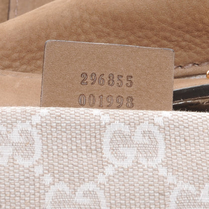 Gucci Nubuck Large Soft Stirrup Shoulder Bag Light Brown 7 of 7