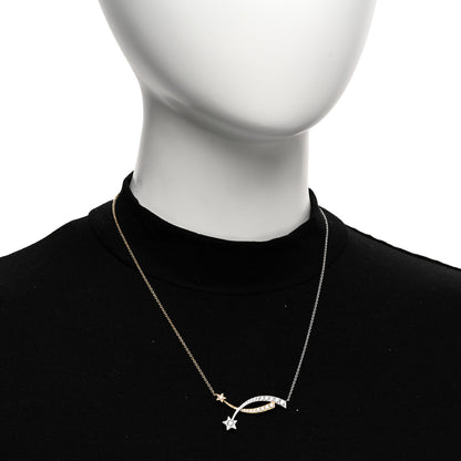 Chanel 18K White Yellow Gold Diamond Etoile Filante Necklace 2 of 5