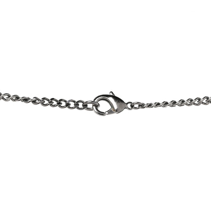Chanel Crystal Baguette CC Whistle Pendant Necklace Silver 4 of 4