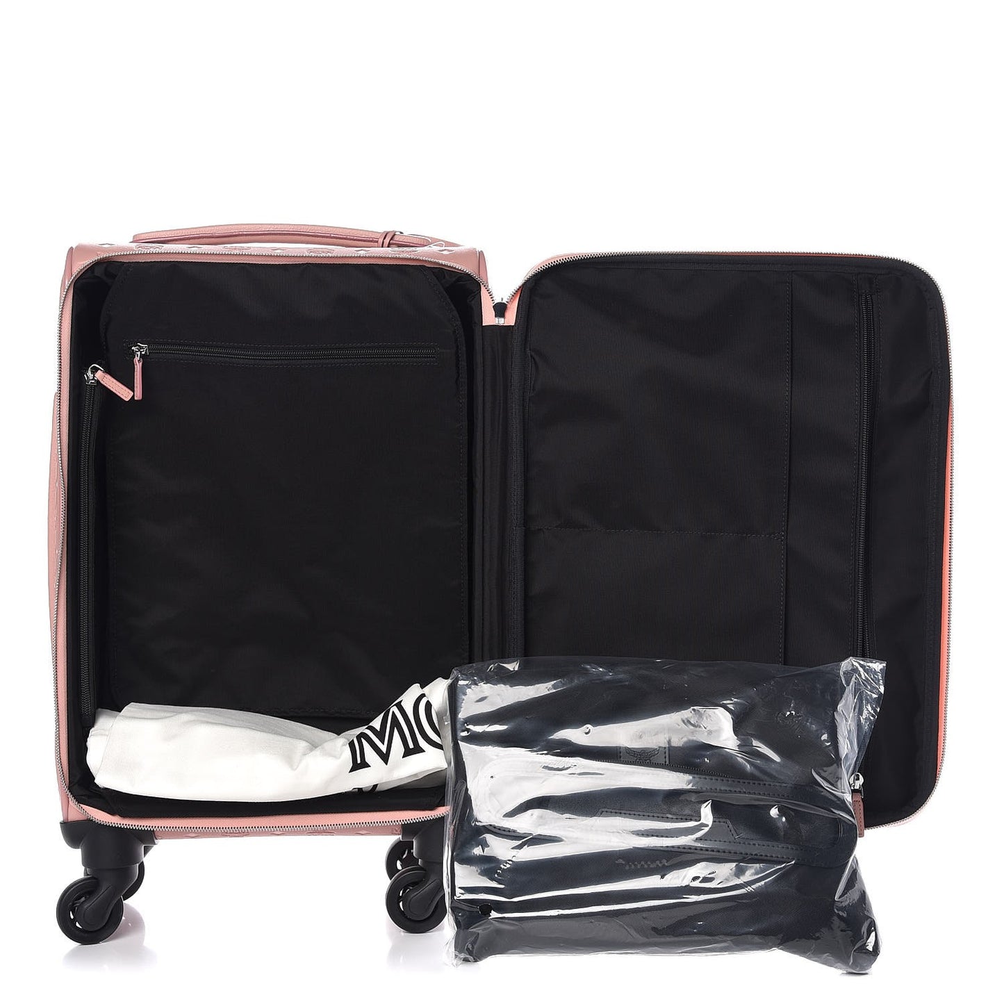 Calfskin Ottomar Monogram Trolley Wheeled Suitcase Pink Blush