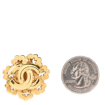 Chanel CC Clip On Earrings Gold 2 of 3