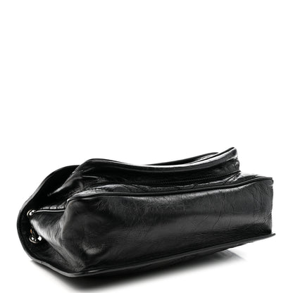 Saint Laurent Crinkled Calfskin Matelasse Monogram Large Niki Chain Satchel Black Black 4 of 10