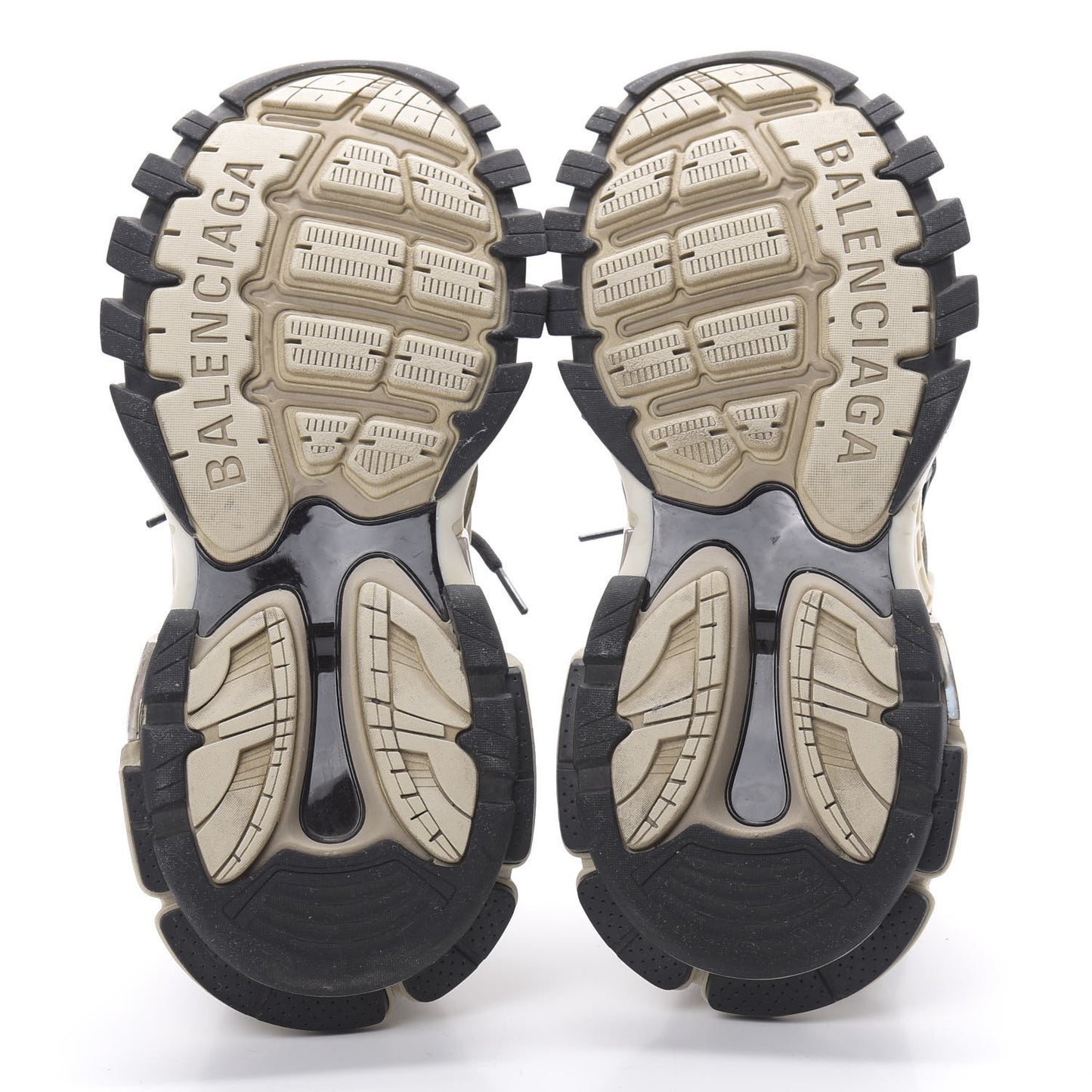 Rubber Mesh Bi-Color Womens Track.2 Open Sneakers 39 Beige Black